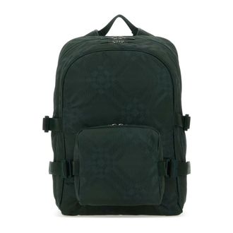 Burberry Backpacks, male, Green, Size: ONE SIZE Nylon Blend Check Backpack