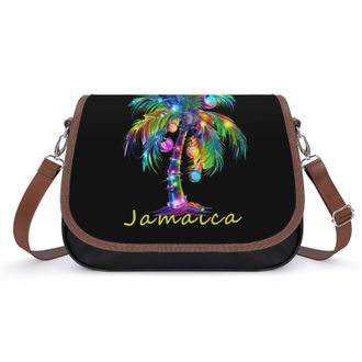 Generic Christmas Palm Tree Light Jamaica Crossbody Bags for Women Shoulder Messenger Bag Purse Handbags