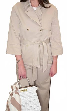 Lyss&eacute; Dakota Cropped Trench Coat In Beige