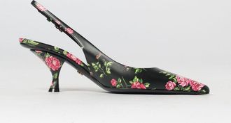 Dolce & Gabbana Slingback Lollo in pelle con stampa floreale