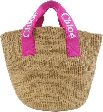 Chlo&eacute; Brown Paper Tote Bag (Pre-Owned)