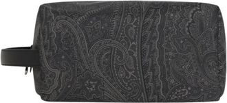 Etro Toilettas - Heren - Toilettassen - Grijs - ONE Size - Nylon - Tassen