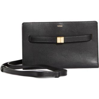 Toteme Belted Leather Crossbody Bag in Black at Nordstrom