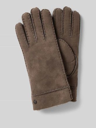 Roeckl Handschuhe aus Lammfell Modell HELSINKI in Mittelgrau, Gr&ouml;&szlig;e 7,5