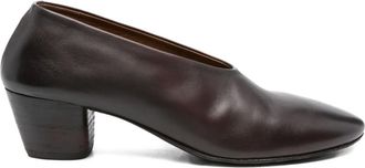 Marsèll 50 mm leren pumps met blokhak - Bruin