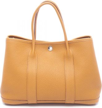 Herm&egrave;s Brown Negonda Leather Handbag Tote Bag (Pre-Owned)