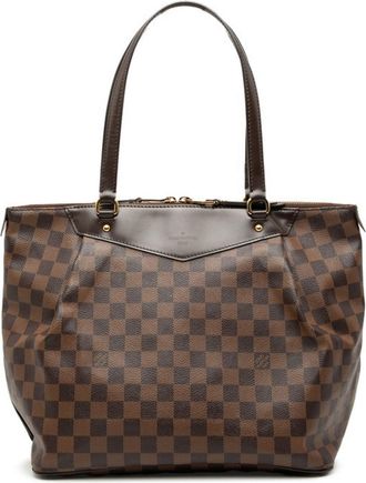 Louis Vuitton Brown Pvc Leather Shoulder Bag Tote Bag (Pre-Owned)