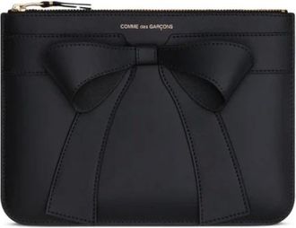 Comme Des Gar&ccedil;ons Accessoires, Dames, Zwart, ONE Size, Leer, Big Bow Portemonnee