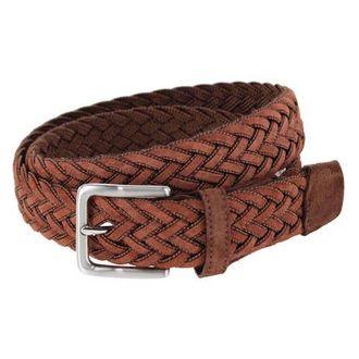 Trafalgar Store Big and Tall Apollo Italian Braided Suede Versatile Belt in Light Brown at Nordstrom, Size 46 Big