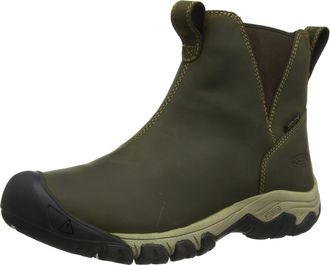 Keen Womens Greta Chelsea Insulated Waterproof Snow Boot, Olive/Timberwolf, 4.5 UK