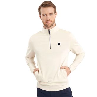 Calvin Klein Mens Concord Half Zip Stretch Soft Sweater - Turtledove - M