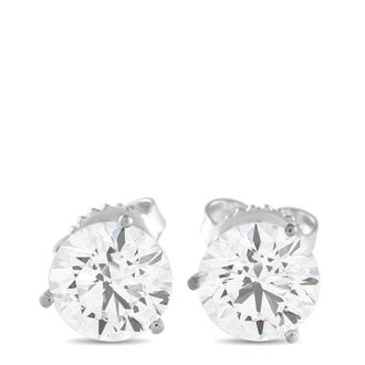 Luxury Bazaar 14K White Gold 4.10ct Lab Grown Diamond Stud Earrings LG03 091225