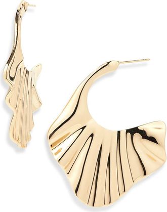 Panacea Crinkle Hoop Earrings in Gold at Nordstrom Rack