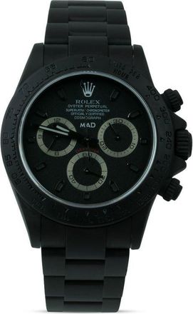 MAD Paris customised pre-owned Rolex Daytona 45mm - men - stainless steel - One Size - Black