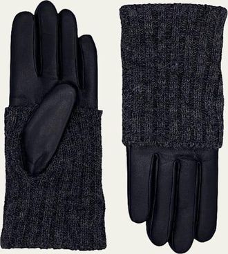 Agnelle Lambskin Two-Toned Gloves