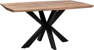 Wanderlust Deco Mesa de comedor de madera de acacia acabado color oxido 160x90x76