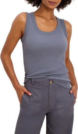 Nic+Zoe Perfect Knit Rib Scoop Neck Tank in Bluestone at Nordstrom, Size Xx-Large
