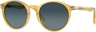 Persol Elegante Italiaanse zonnebril - Heren - Zonnebrillen - Geel - 52 MM - Accessoires