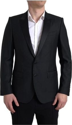 Dolce & Gabbana Zwarte wollen single-breasted Martini blazer - Heren - Blazers - Zwart - M - Wol - Jassen