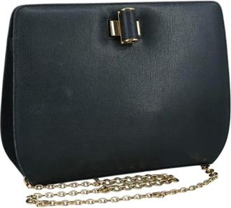 Ferragamo Pre-owned Cross Body Bags, female, Blue, Size: ONE SIZE Pre-owned Leather Shoulder Bag