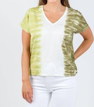 Xcvi Ulysses V Neck Top In Aeriel Wash Vineyard