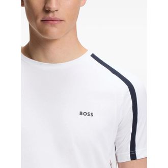 HUGO BOSS Logo Print Slim-Fit T-Shirt - White