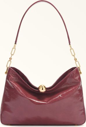 Furla Sfera Soft Borsa A Spalla M Rubino Rosso Pelle Verniciata Venice Donna