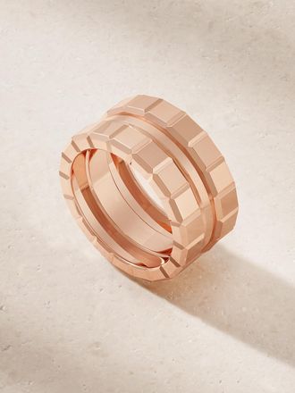 Chopard Anello In Oro Rosa 18 Carati Ice Cube