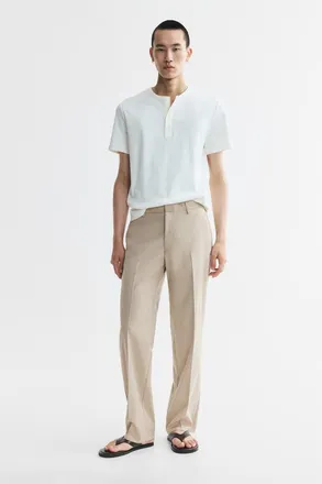 H&M Regular-fit Tailored Pants in Light Beige at Nordstrom, Size 36