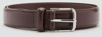 Mango Cintura pelle fibbia marrone medio - Uomo - 100 - MANGO MAN