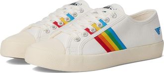 Gola Coaster Rainbow Womens Shoes Off-White/Multi : 5 B - Medium, Canvas