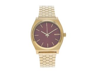 Nixon Time Teller Mens Watches Gold/Oxblood Sunray, Stainless Steel