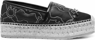 Ferragamo Gancini Logo-Embroidered Espadrilles