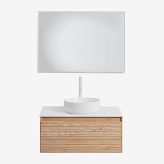 Sklum Sklum - Conjunto De Mueble De Ba&ntilde;o En Madera De Fresno Tedrik