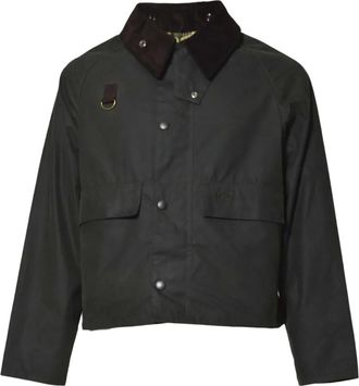 Barbour corduroy-collar jacket - Green