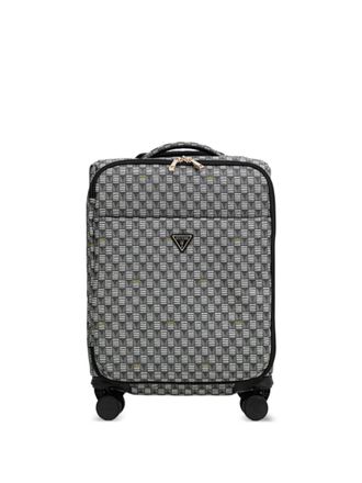 Guess Co geometric-pattern logo luggage - Grey