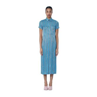 Dries Van Noten Shirt Dresses, female, Multicolor, Size: XS Striped Midi Shirt Dress