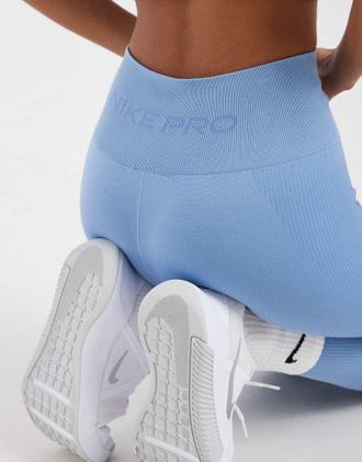 Nike Pro Dri-FIT leggings seamless 7/8 blu