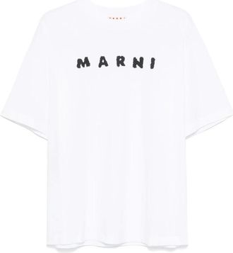 Marni T-Shirts, female, White, Size: XS Stylish T-Shirt Collection