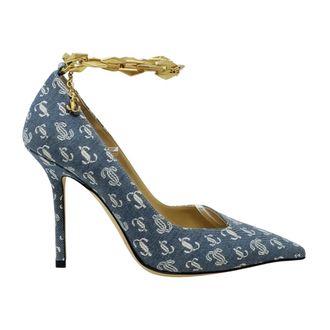 Jimmy Choo London Schoenen, Dames, Blauw, 35 EU, Denim, Denim Fabric Diamond Talura Pumps