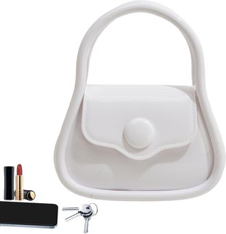 Generic Transparent Jelly Purse, Summer Fashion Satchel Bag, 10.8 Inches Top Handle Tote with Crystal Finish, Stylish Shoulder Bag, Purse with Lightweight Des