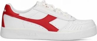 Diadora Klassieke Sneaker Wit/Ferrari Rood - Heren - Sneakers - Wit - 41 EU - Leer - Schoenen