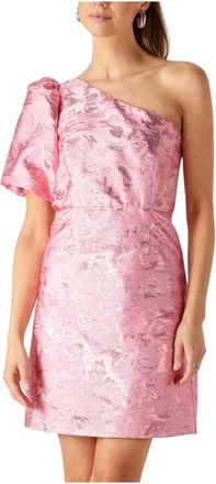 Freebird by Steven Kleedjes, Dames, Roze, XL, Roze Lurex Mini Jurk