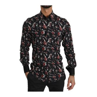 Dolce & Gabbana Musical Instrument Print Slim Fit Shirt