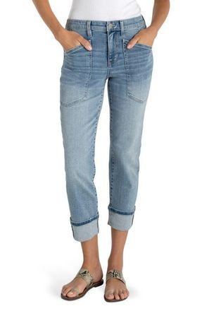 Liverpool L.A. Marley Cuffed Crop Girlfriend Jeans in Cruise at Nordstrom, Size 16P