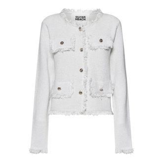 Silvian Heach Jassen, Dames, Wit, S, Katoen, Silvian Heach vest nyem