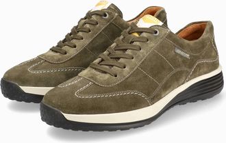 Mephisto Mens Steve Leather Sneaker In Khaki