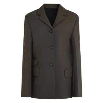 Toteme Blazers, female, Brown, Size: XS Straight Blazer