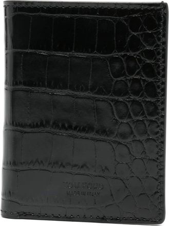 Tom Ford crocodile-embossed cardholder - Black