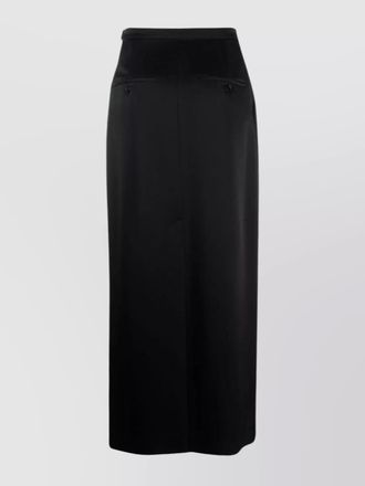 Lanvin high-rise slim-fit satin midi skirt